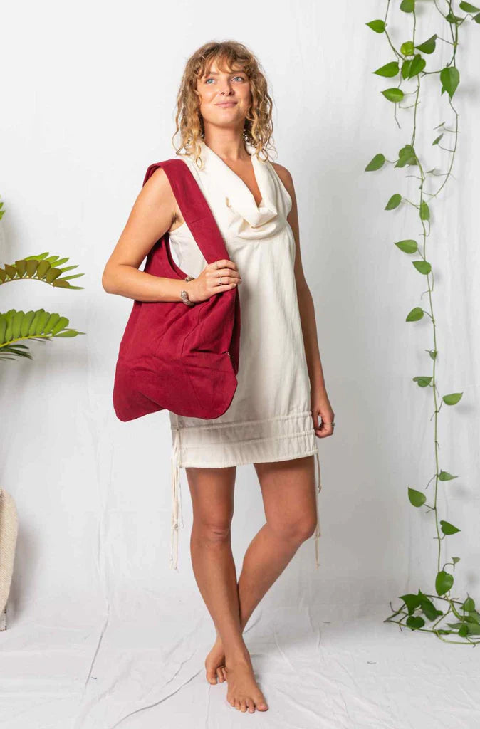 Feather Tote Bag Red