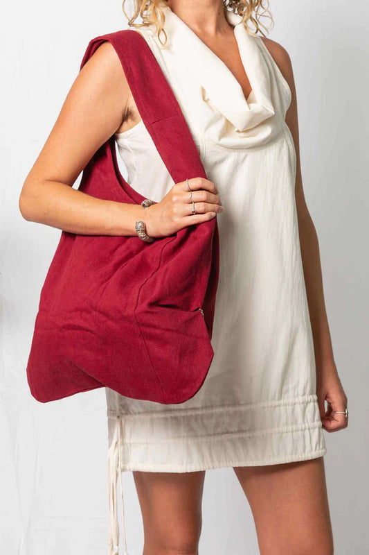 Feather Tote Bag Red