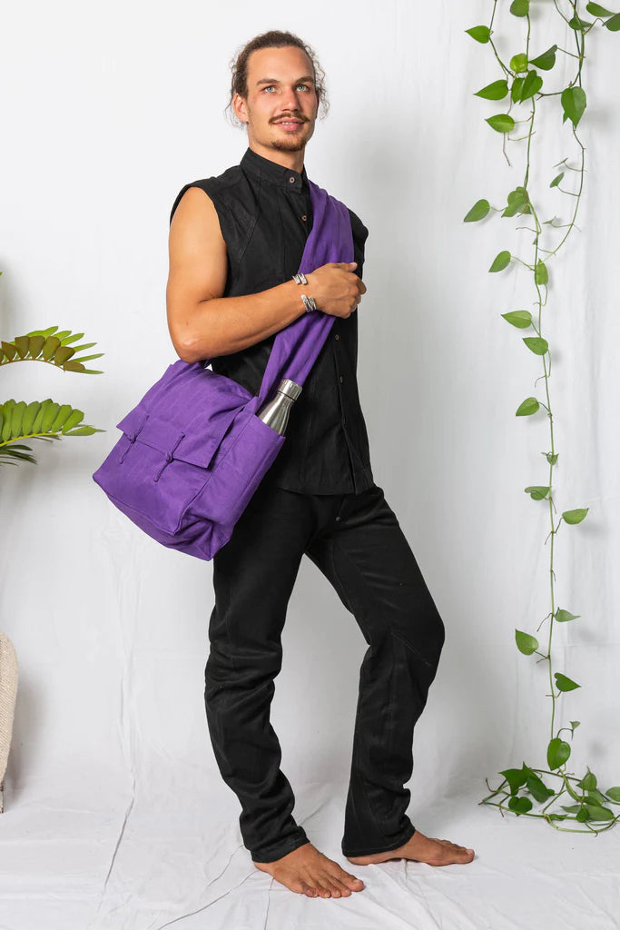 Purple top messenger bag