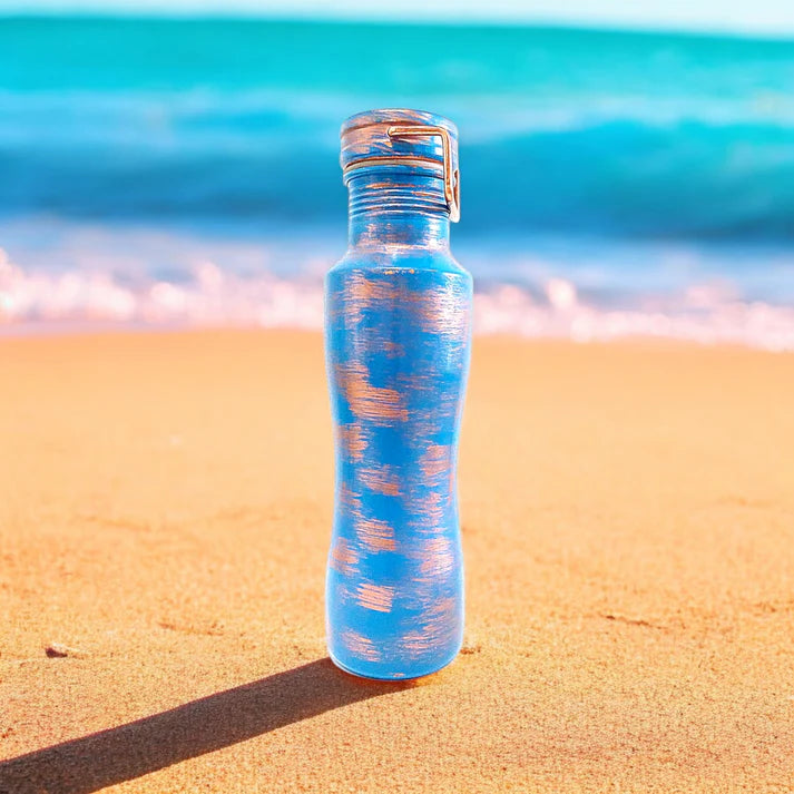 Blue Aura 800ml - Premium Copper Bottle