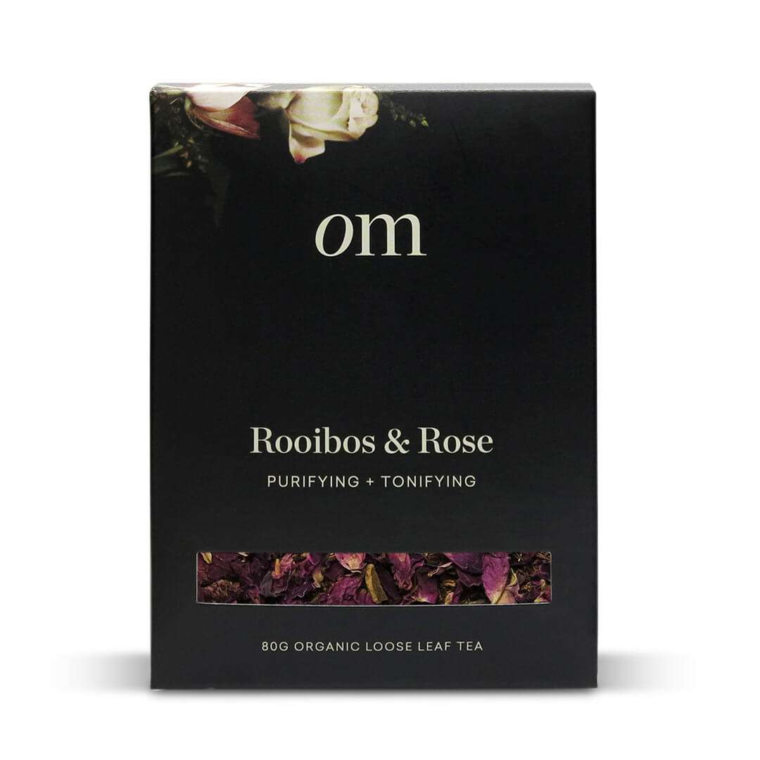 Organic Merchant Rooibos Tea with Rose 80g tea box