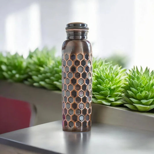 Antique Honeycomb 950ml - Premium Copper Bottle