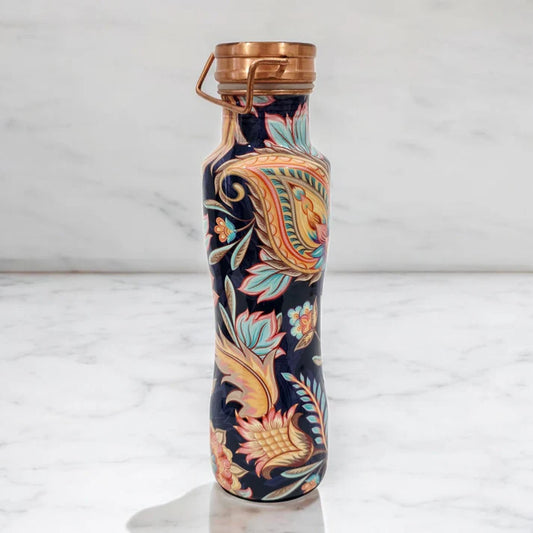 Blue Blossom 800ml - Premium Copper Bottle