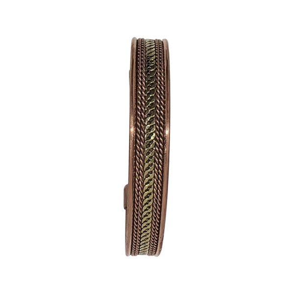 Golden Braid Aura – Premium Copper Magnetic Bracelet